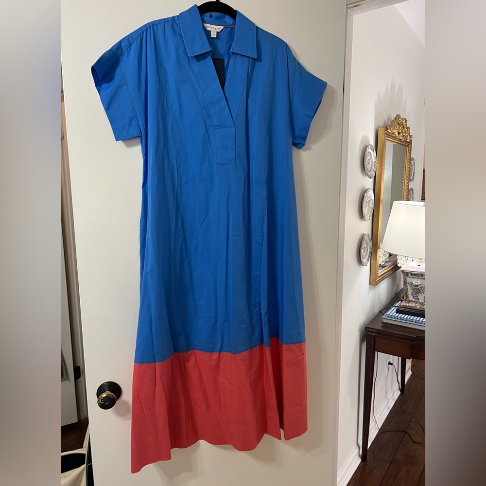 Crown & Ivy Blue and Coral Dress